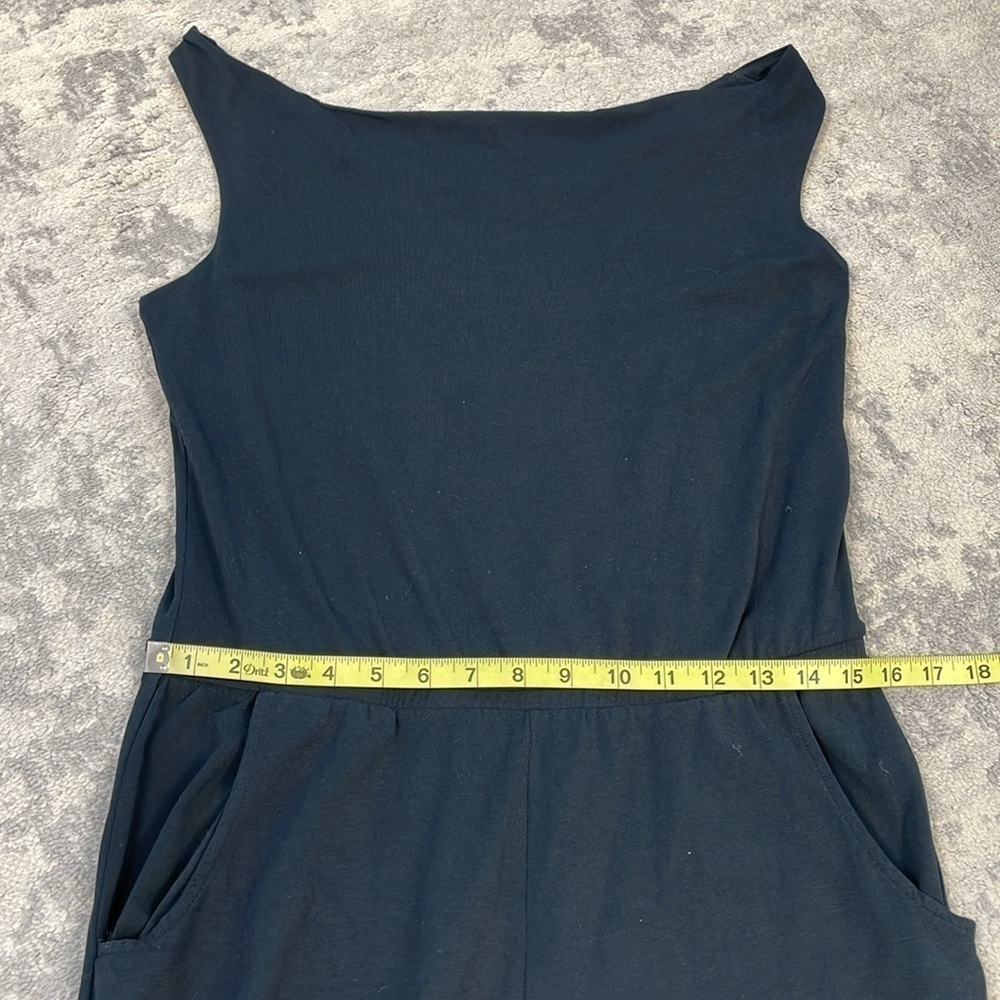 Garnet Hill Jumpsuit Easy Beach Black Lightweight Sleeveless Cowl Neck Sz 4 - Picture 7 of 11